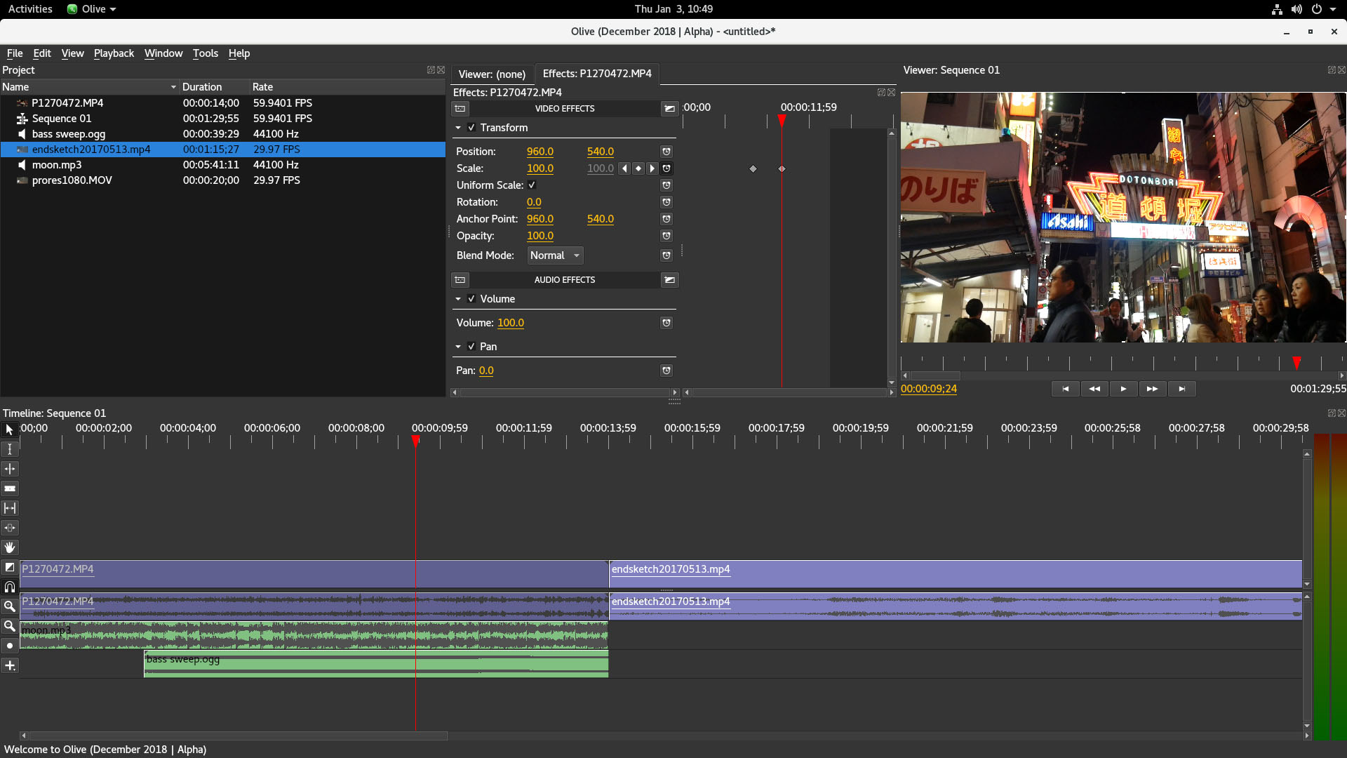 Olive video editor